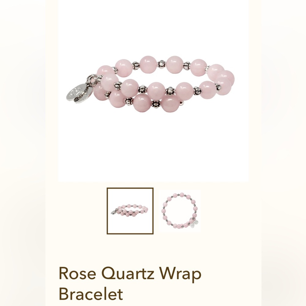 Wind & Fire Made in the USA Children with Disabilities Rose Quarts Bracelet